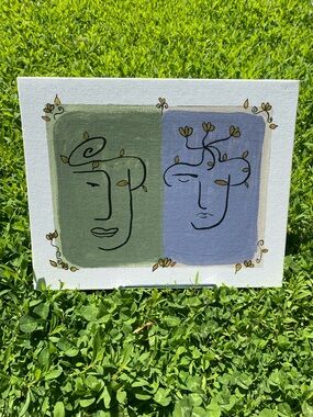 Abstract Dual-Tone Art Painting